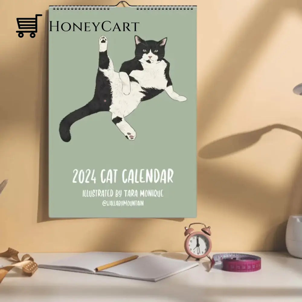 Cat Wall Calendar 2024
