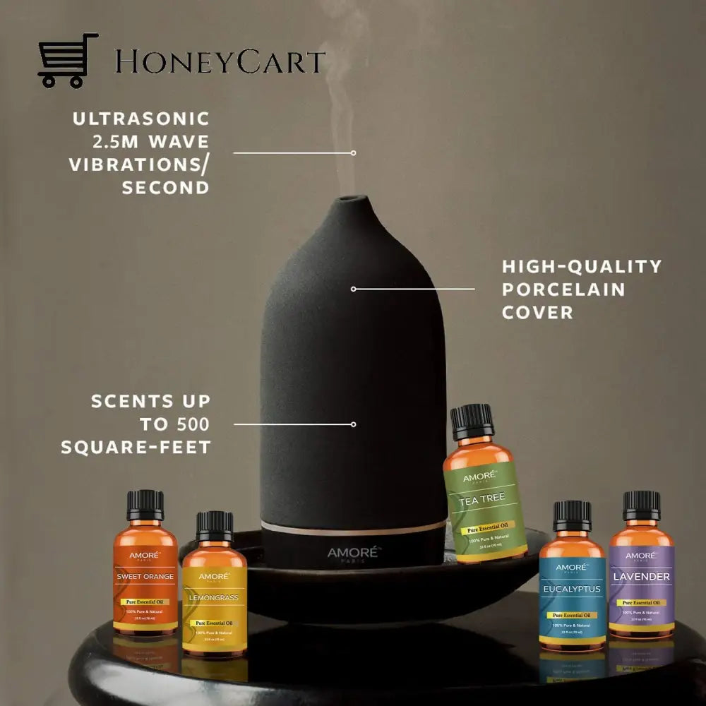 Ceramic Ultrasonic Aromatherapy Essential Oil Diffuser Wellness