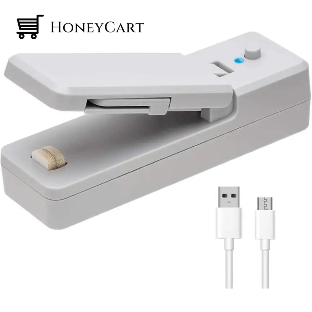 Chargeable Usb Bag Sealer Grey-Usb Chargable Seal Stamps