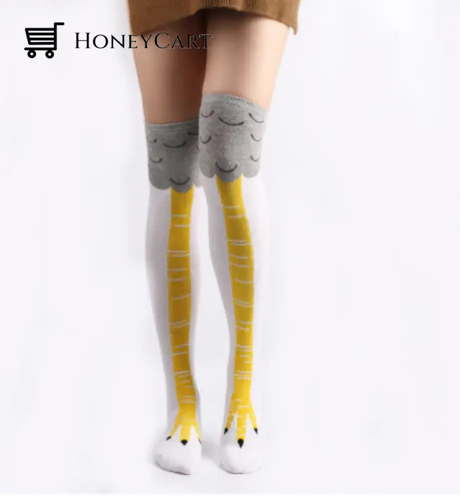 Chickn Feet Sox White / Knee Tool