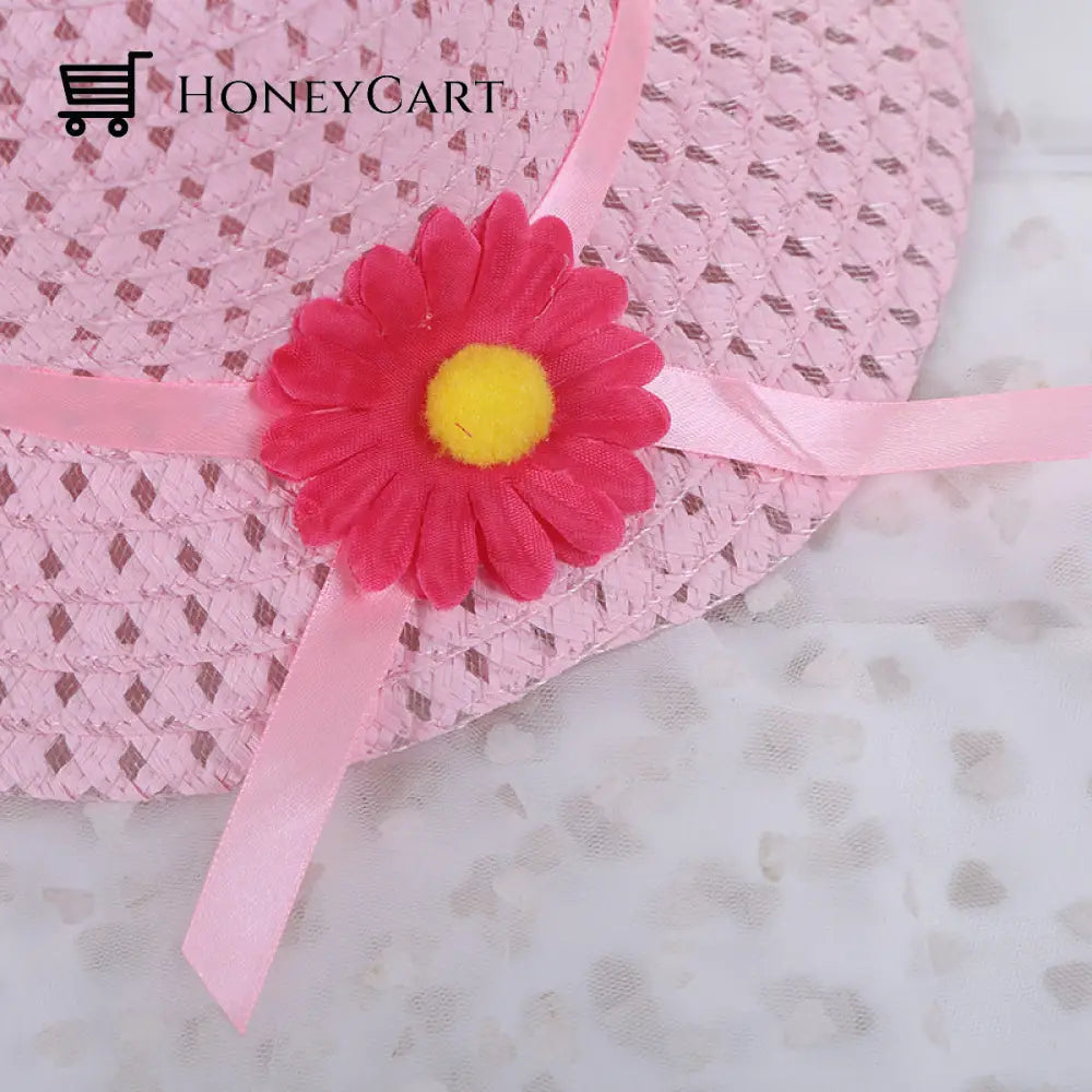 Childrens Summer Straw Hat And Bag