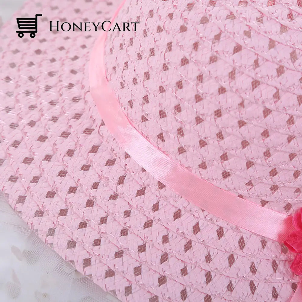 Childrens Summer Straw Hat And Bag