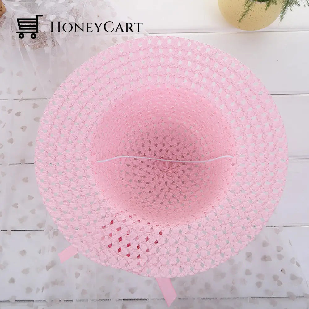 Childrens Summer Straw Hat And Bag