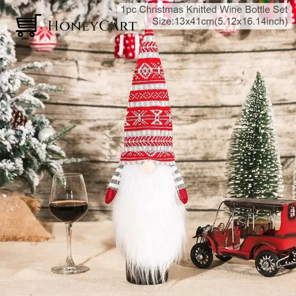 Christmas Decorations For Home Santa Claus Wine Bottle Cover Snowman 6