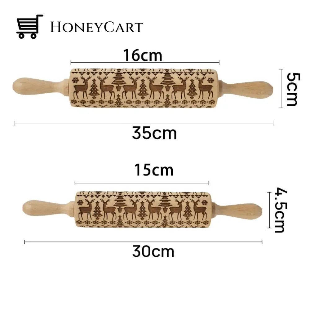 Christmas Embossing Rolling Pins With Patterns