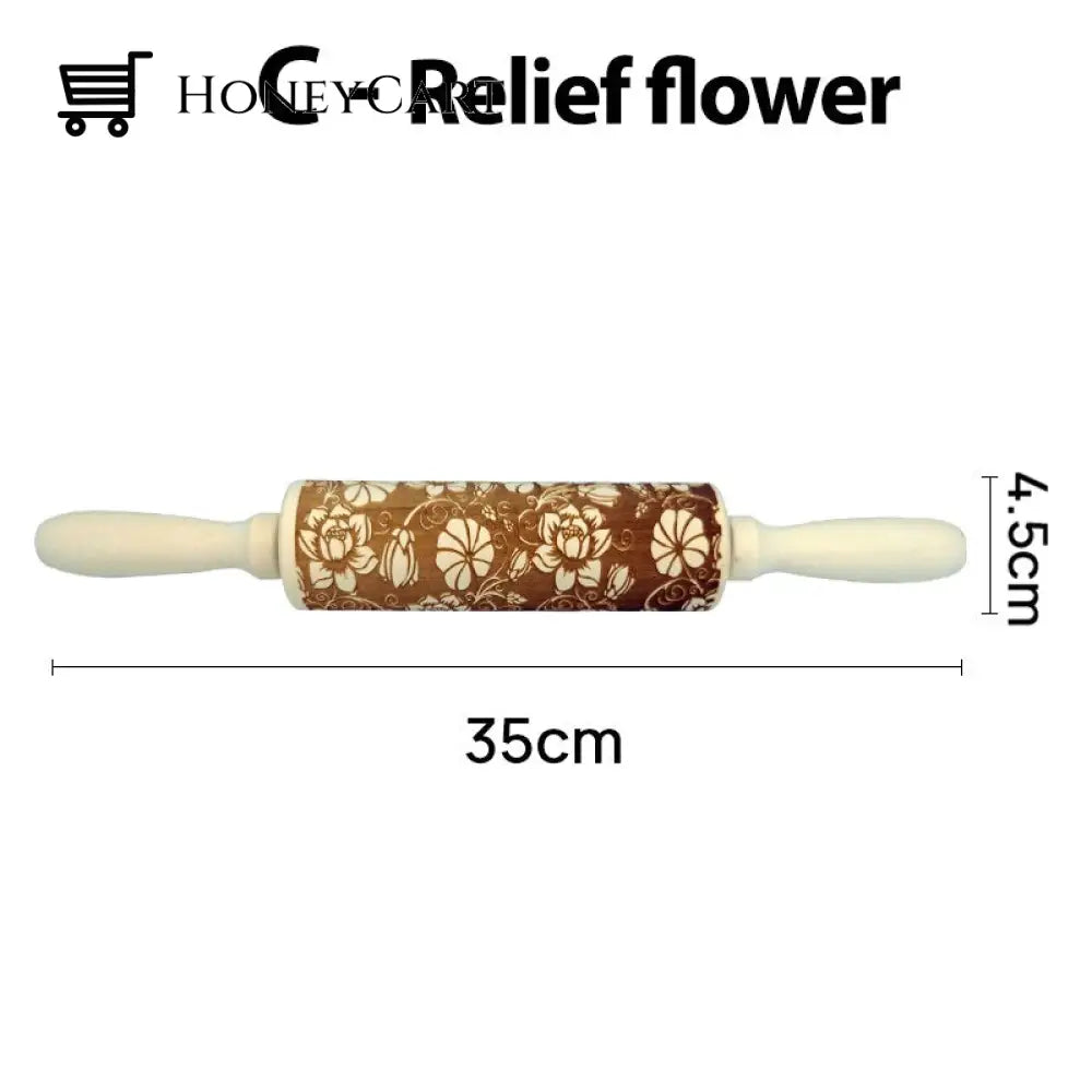 Christmas Embossing Rolling Pins With Patterns C- Relief Flower