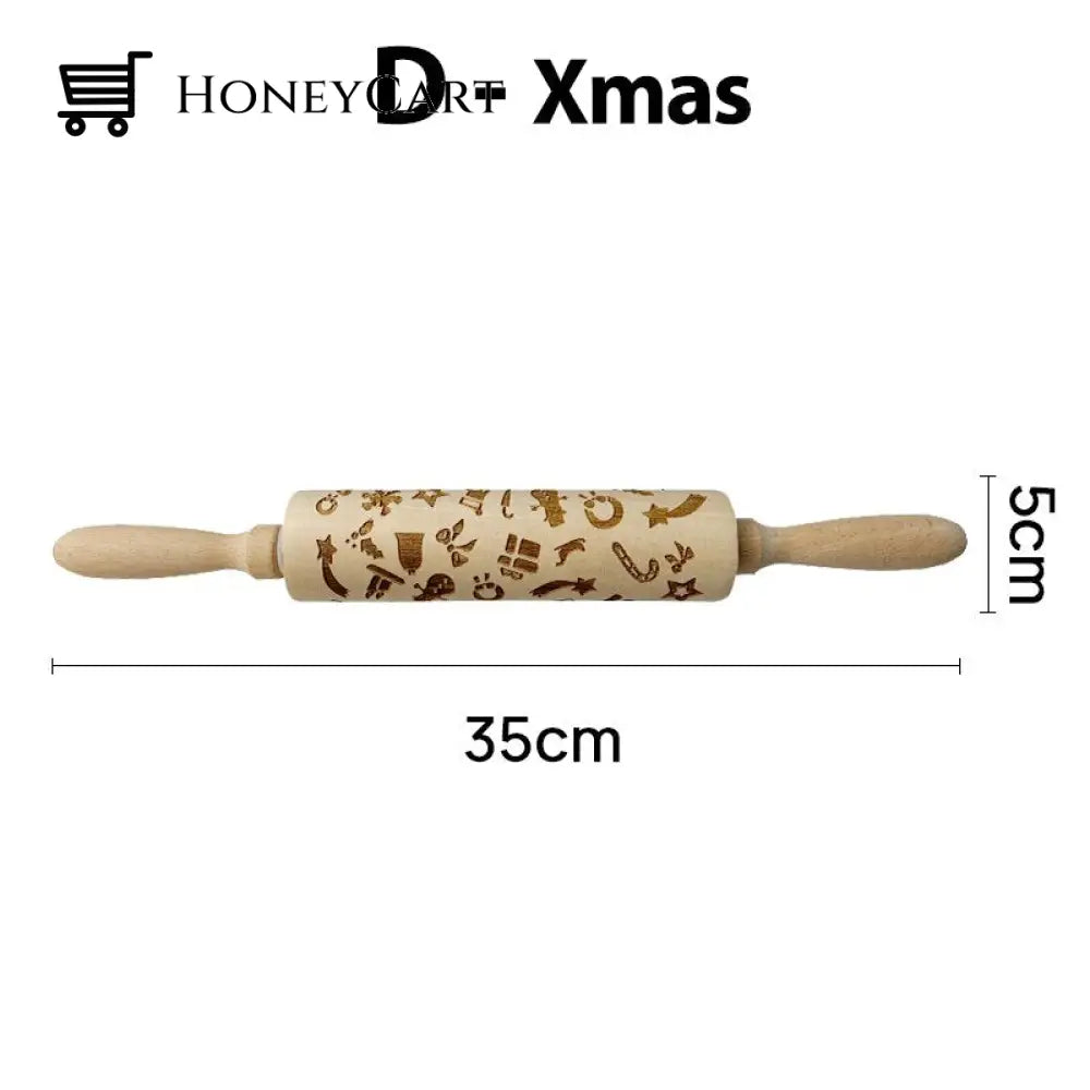 Christmas Embossing Rolling Pins With Patterns D- Xmas