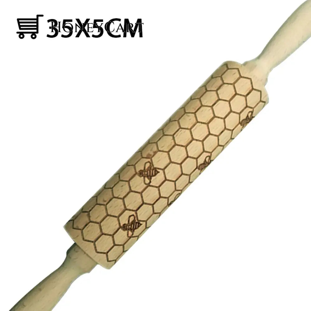 Christmas Embossing Rolling Pins With Patterns Honeycomb