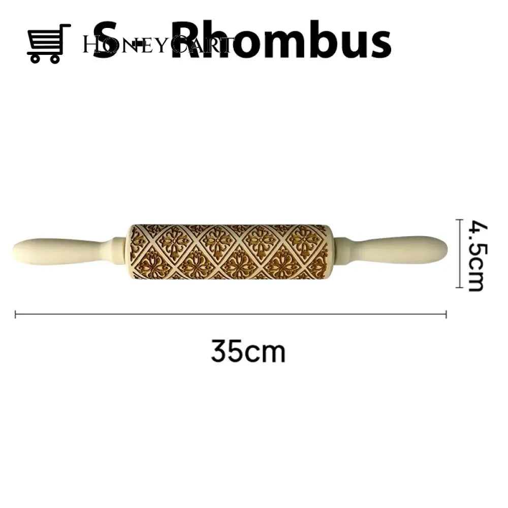 Christmas Embossing Rolling Pins With Patterns S-Rhombus