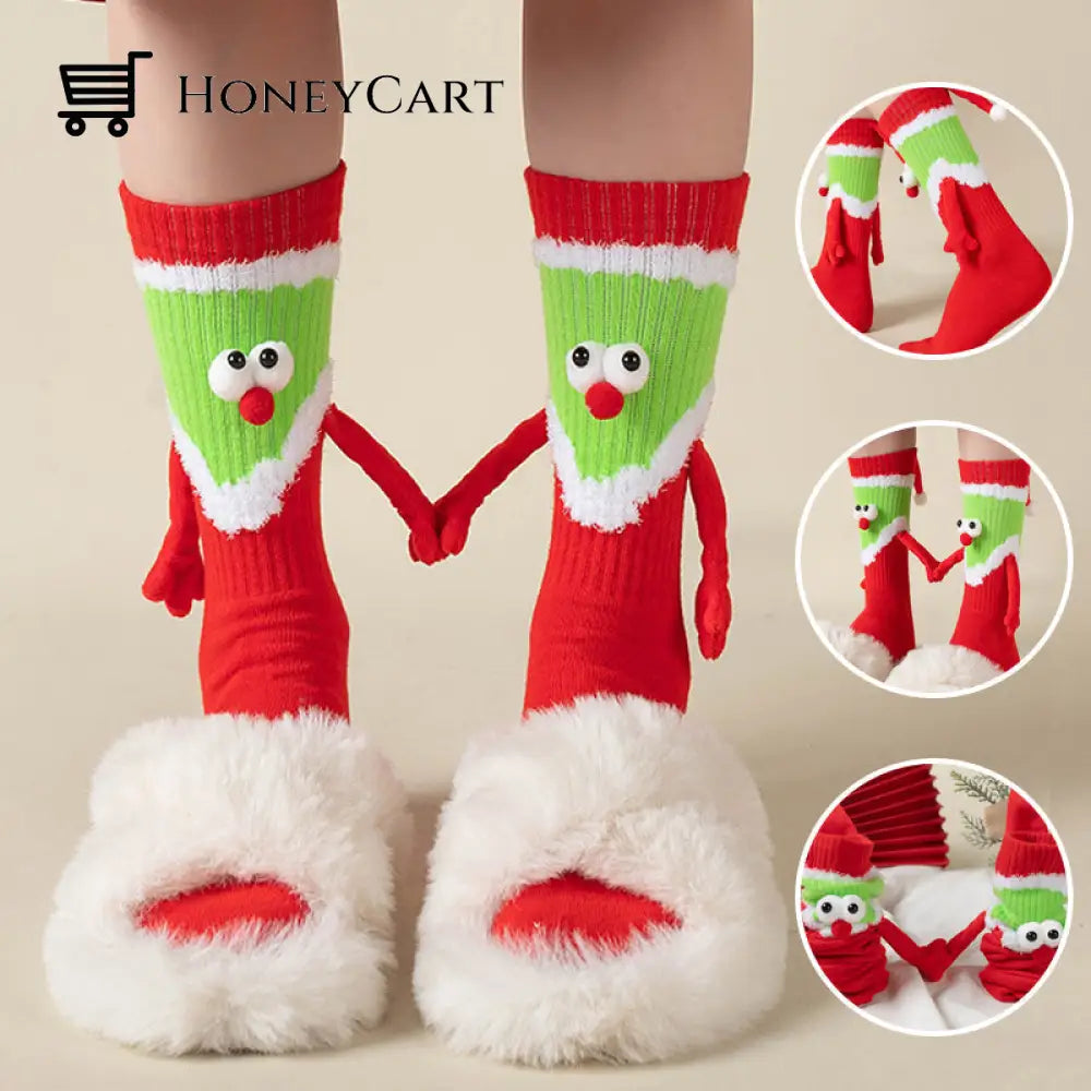 Christmas Hand In Socks