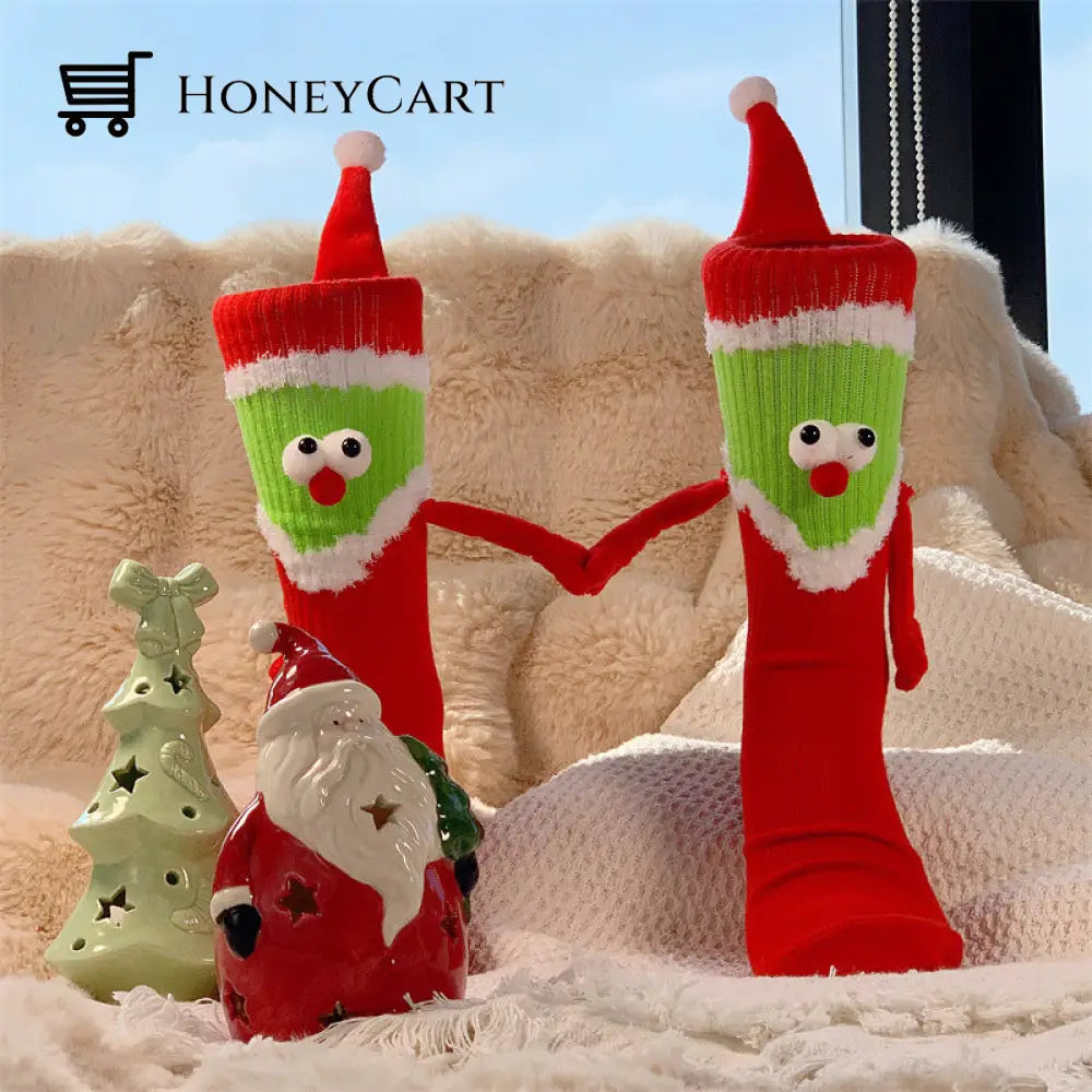 Christmas Hand In Socks