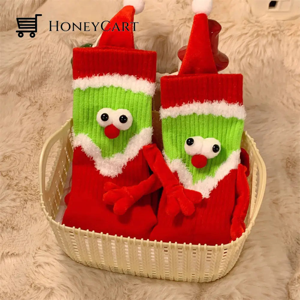 Christmas Hand In Socks