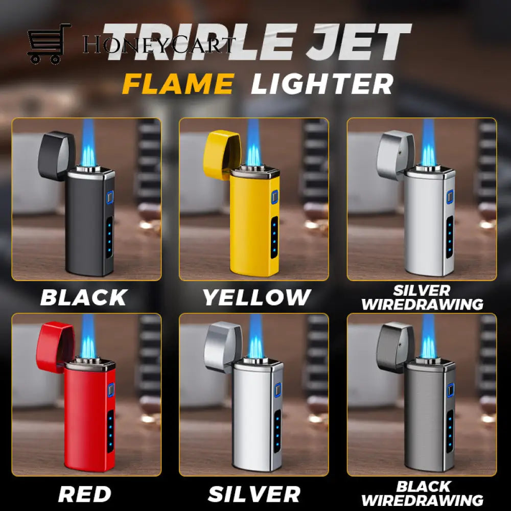 Christmas Hot Sale 49% Off - Triple Jet Flame Lighter Yellow