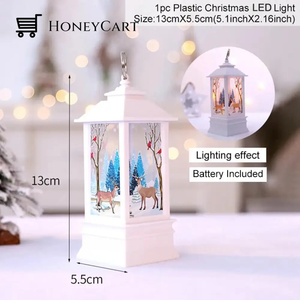 Christmas Lantern Light Merry Decorations For Home 2024 Elk White