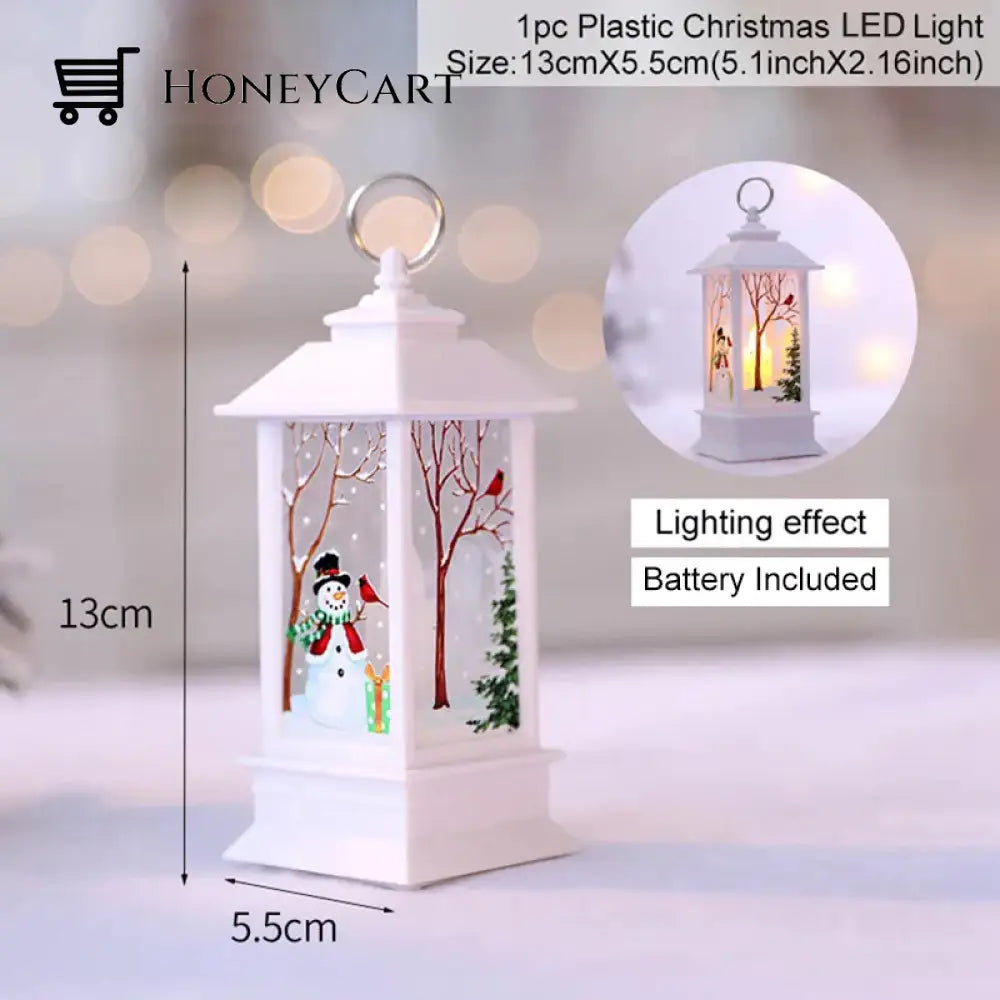 Christmas Lantern Light Merry Decorations For Home 2024 Snowman White