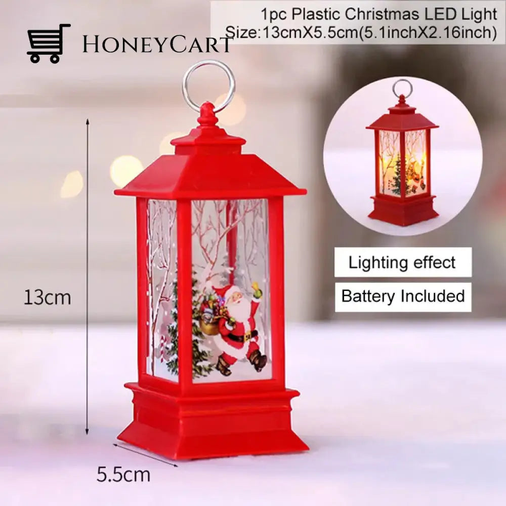 Christmas Lantern Light Merry Decorations For Home 2024 Stanta Claus Red
