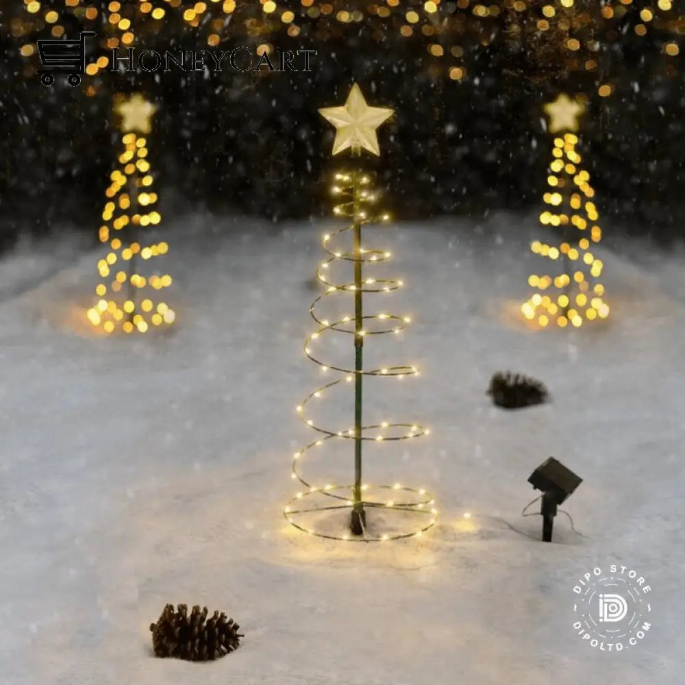 Christmas Sales 49% Solar Metal Led Tree Light Stand Garden Kids Toys
