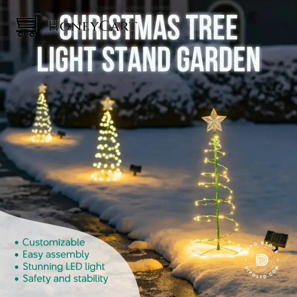 Christmas Sales 49% Solar Metal Led Tree Light Stand Garden Kids Toys