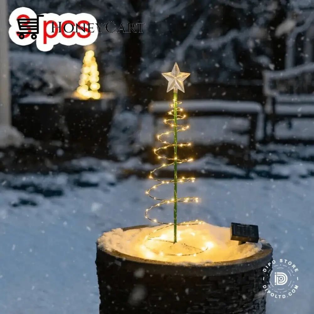 Christmas Sales 49% Solar Metal Led Tree Light Stand Garden Warm White / Buy 2 Free 1(3 Pcs) Kids
