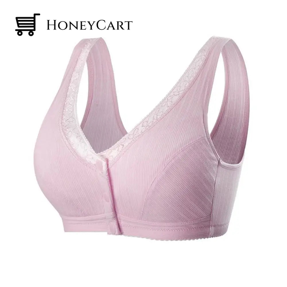 Comfortable Front Button Bra Purple / 36