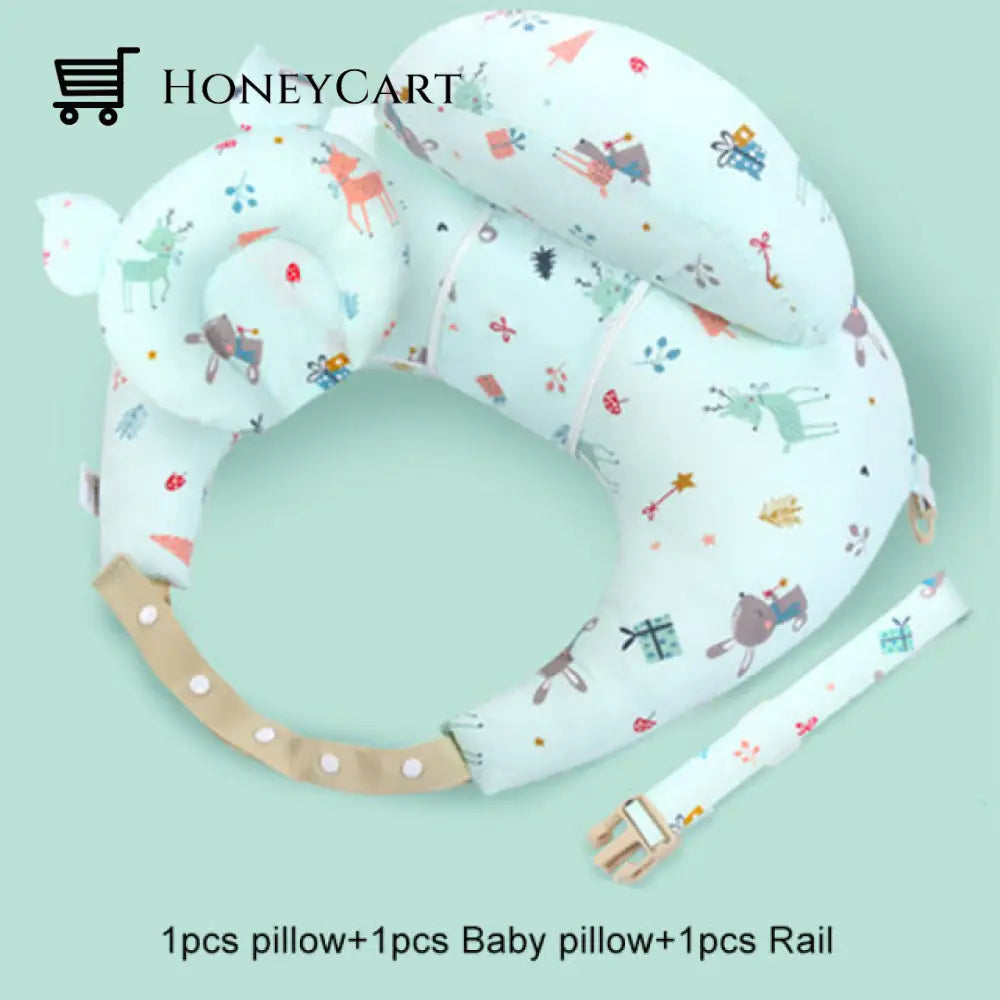Comfy Baby Adjustable Nursing Washable Pillow B Green Forest Food