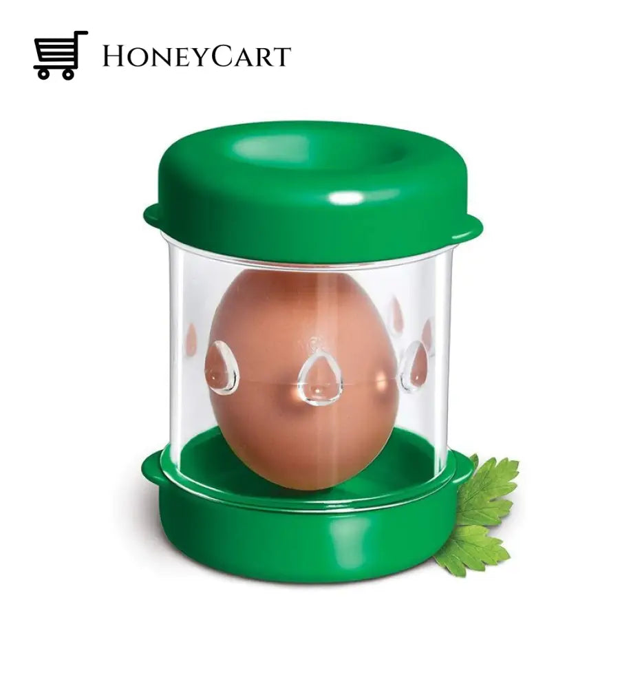 Cooked Egg Sheller Hand Crank Automatic Green