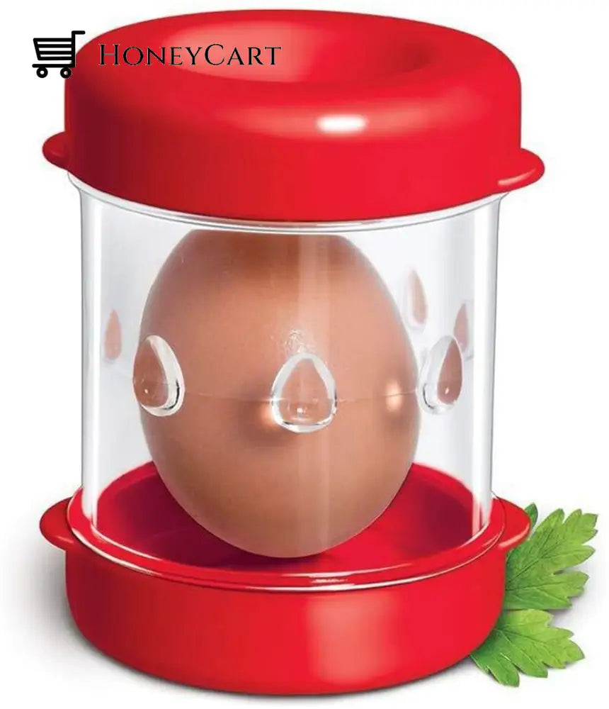 Cooked Egg Sheller Hand Crank Automatic Red