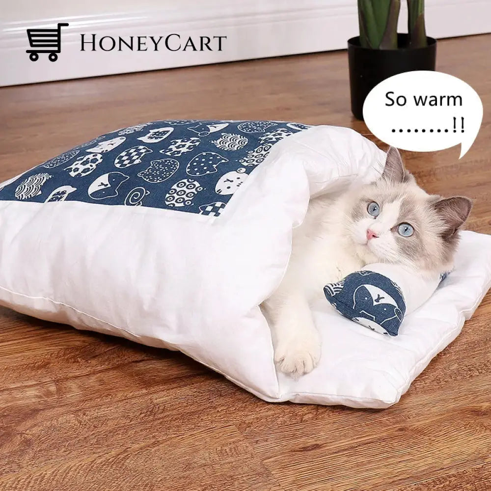Cozy Cat Bed With Pillow