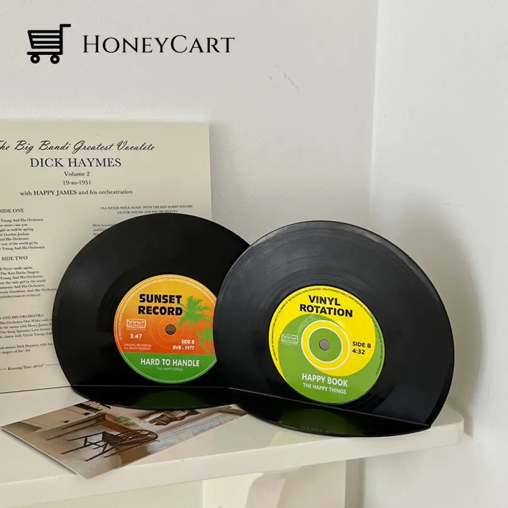 Creative Cd Record Book Holder Bookends