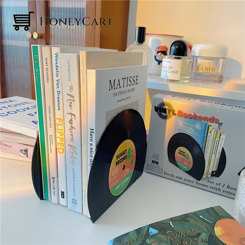 Creative Cd Record Book Holder Bookends
