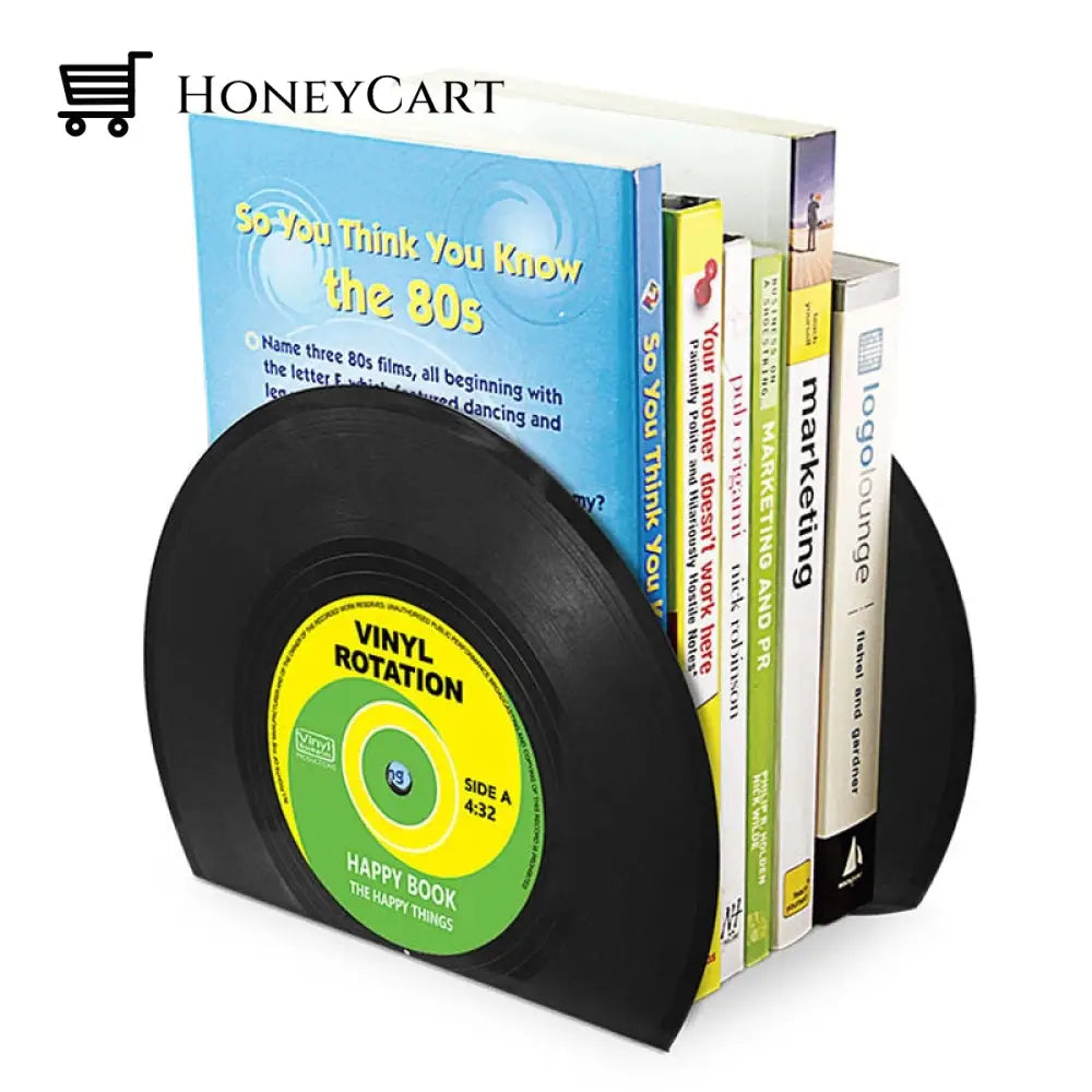 Creative Cd Record Book Holder Bookends