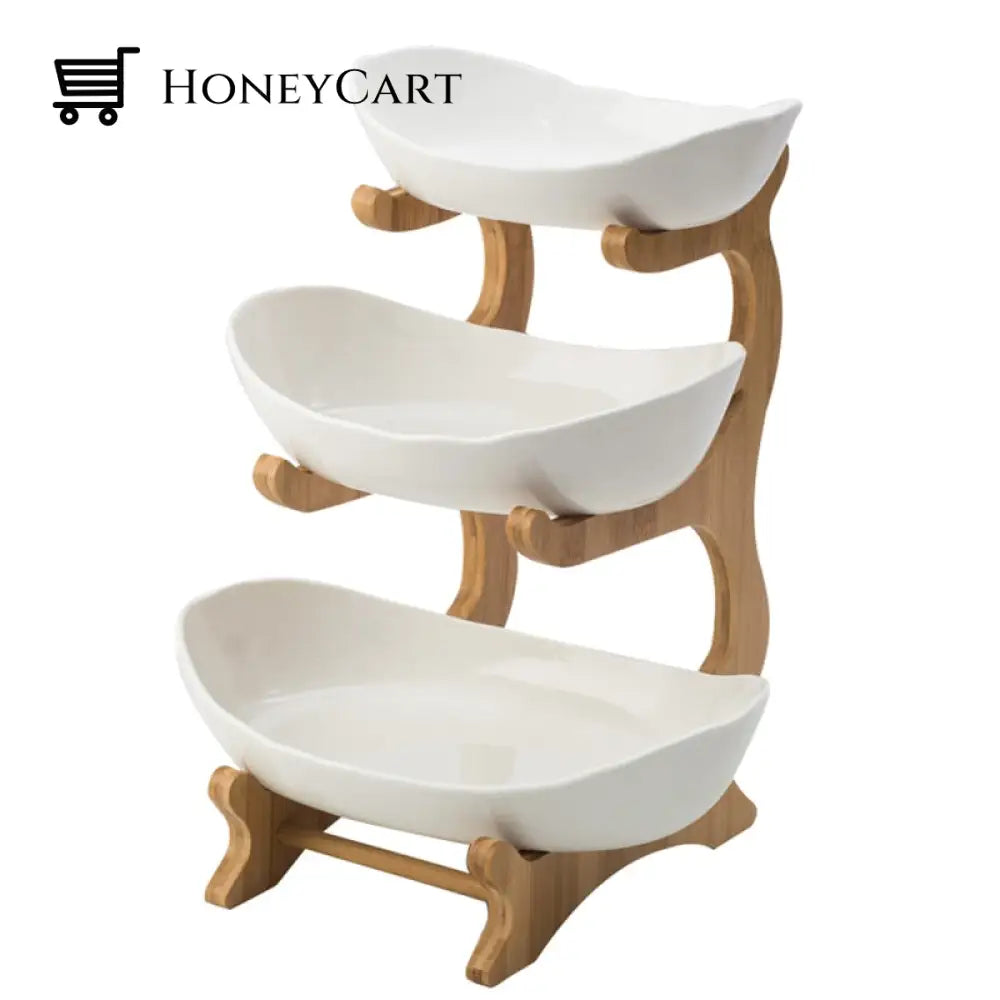 Creative Multi-Layer Fruit Plate 3 Layer White