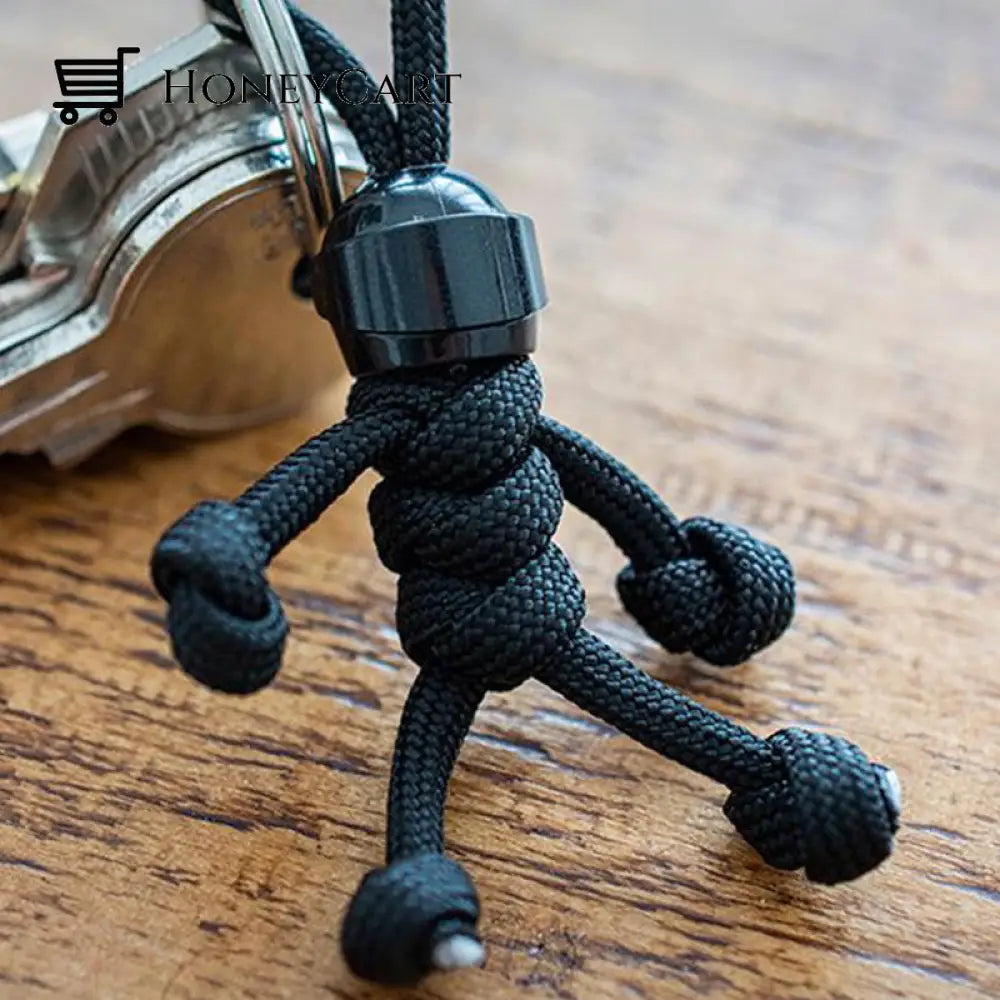 Creative Paracord Keychain Black