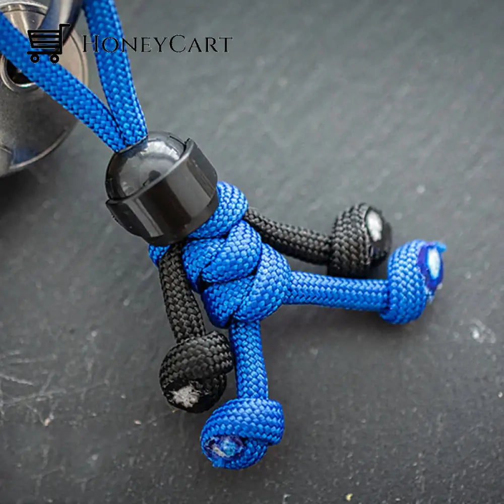 Creative Paracord Keychain Blue