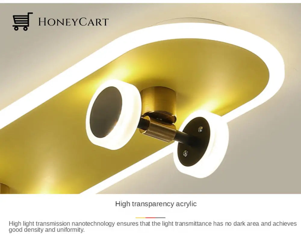Creative Skateboard Nordic Led Ceiling Light Lamps