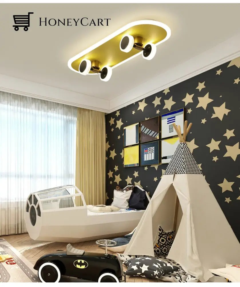 Creative Skateboard Nordic Led Ceiling Light Lamps
