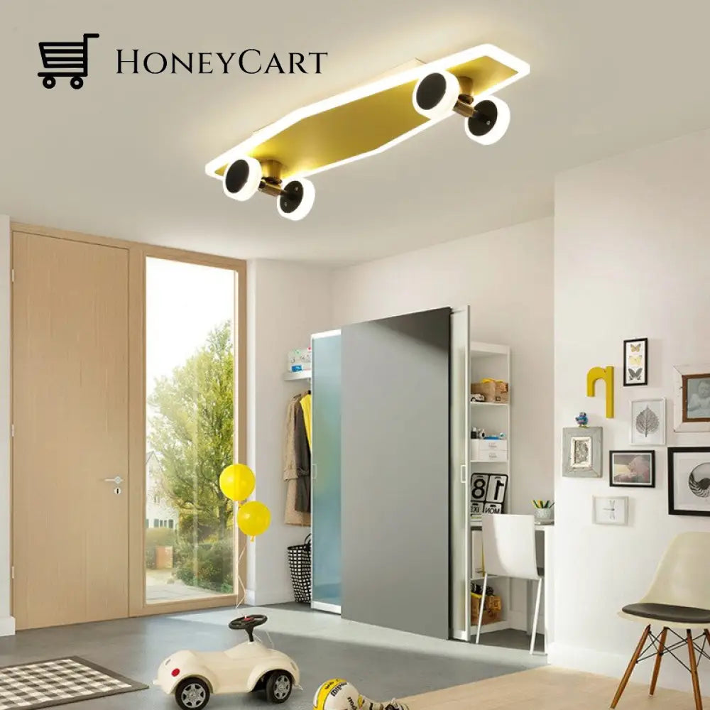 Creative Skateboard Nordic Led Ceiling Light Type-A-L60Xw19Xh7Cm / Remote Control Lamps