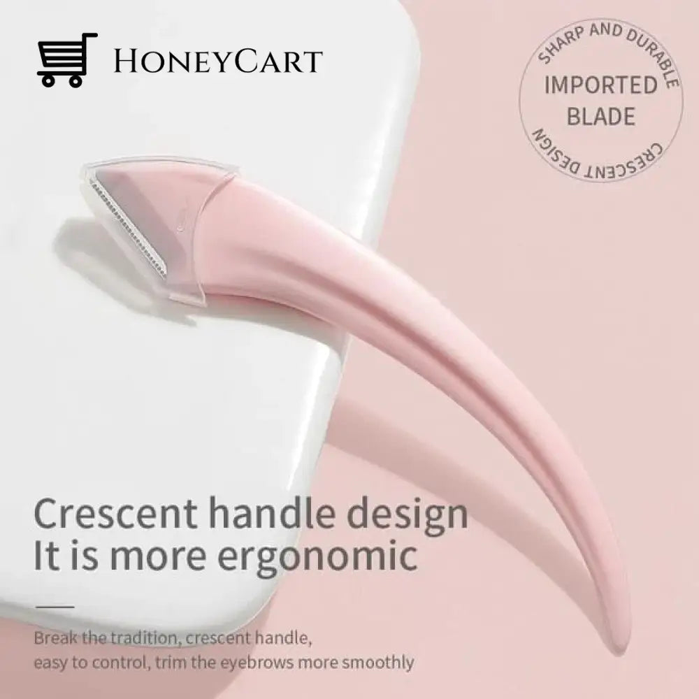 Crescent Eyebrow Trimmer Set Scissors With Comb Eye