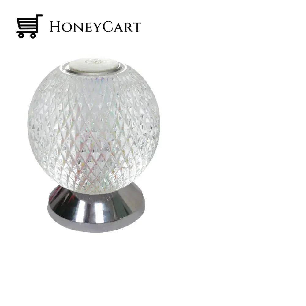Crystal Led Lamp Silver Base