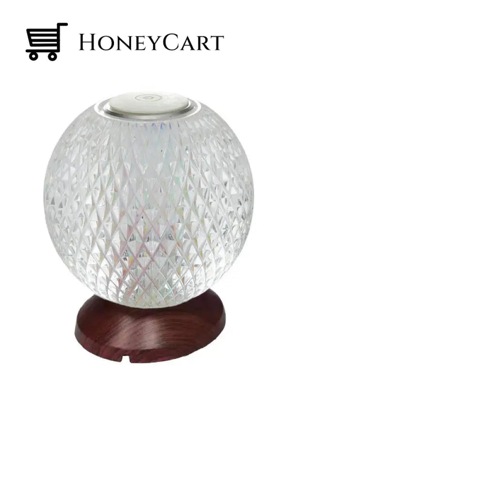 Crystal Led Lamp Wood Base