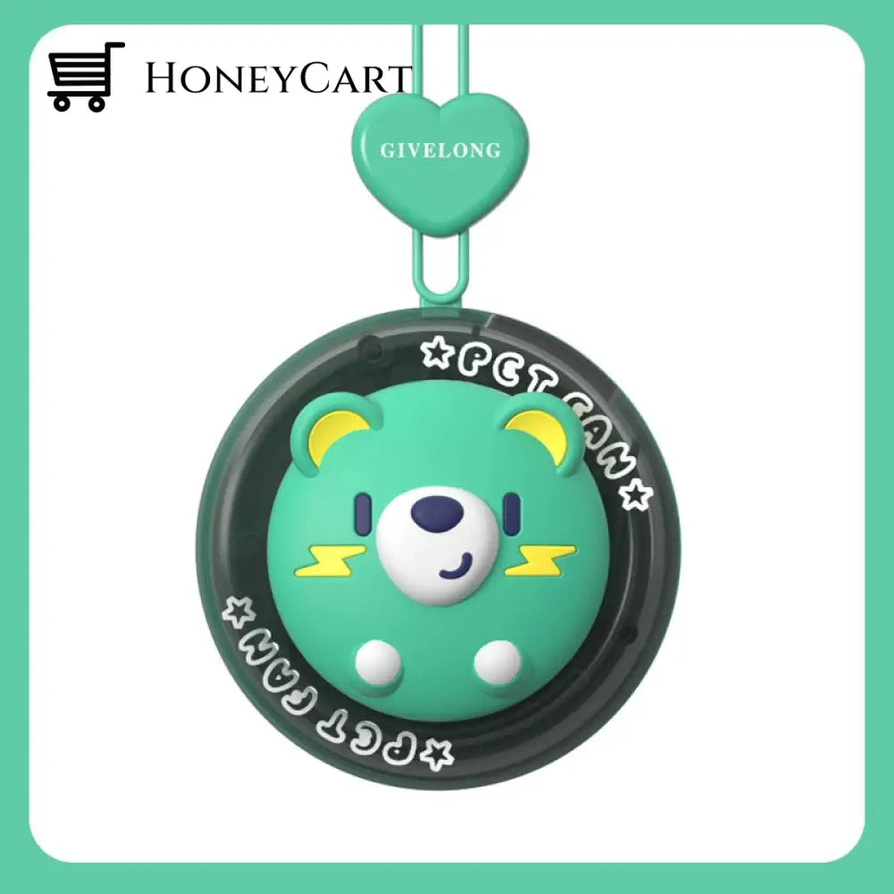 Cute Animal Lanyard Fan Green Bear