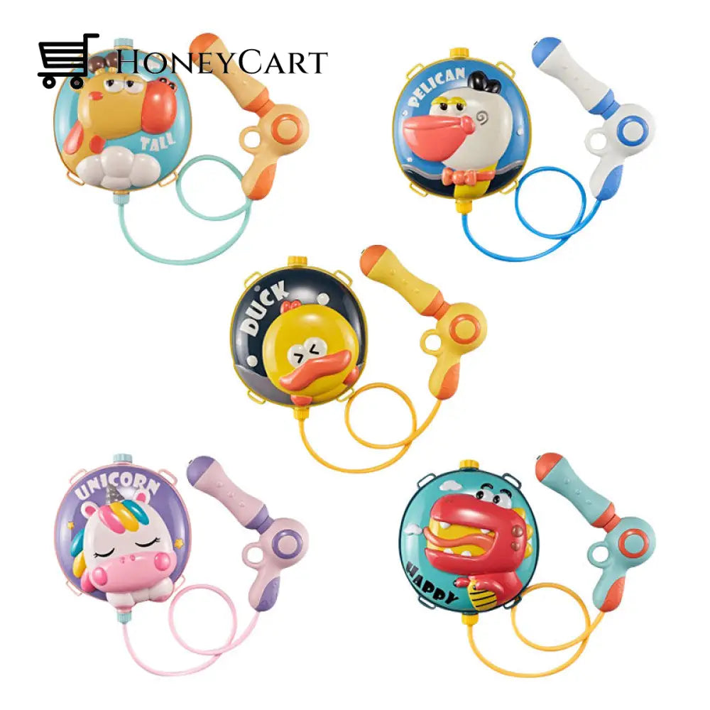Cute Beach Game Water Gun Toy Backpack Toys