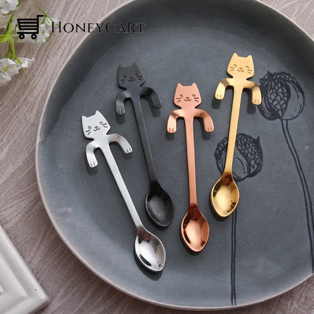Cute Cat Coffee Teaspoons