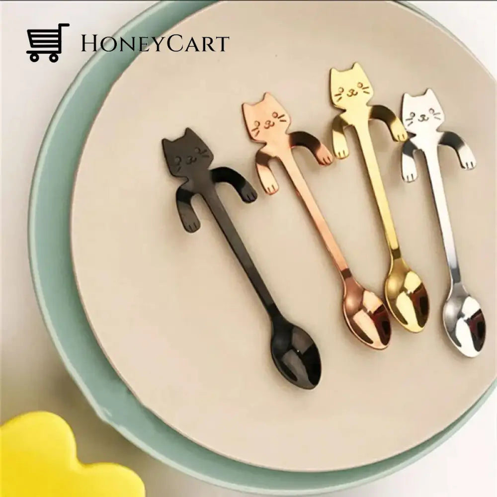 Cute Cat Coffee Teaspoons