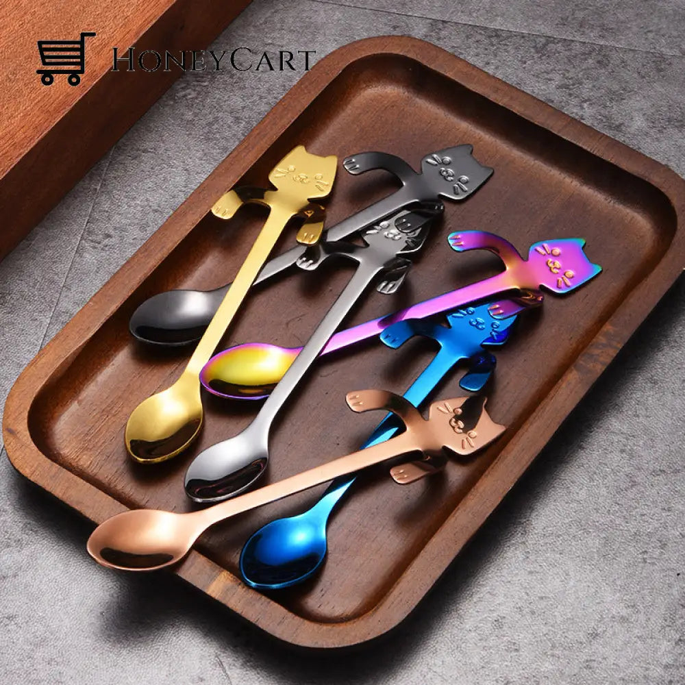 Cute Cat Coffee Teaspoons