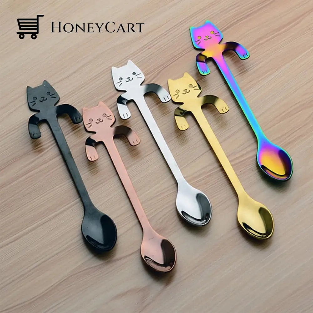 Cute Cat Coffee Teaspoons