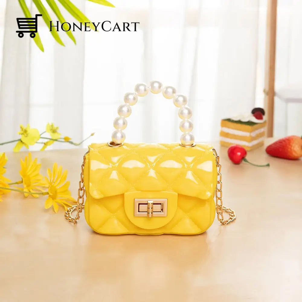 Cute Mini Fashion Jelly Bag Yellow