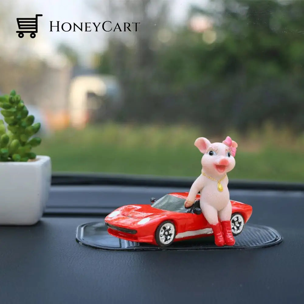 Cute Pig Ornament Car Beautiful Pig