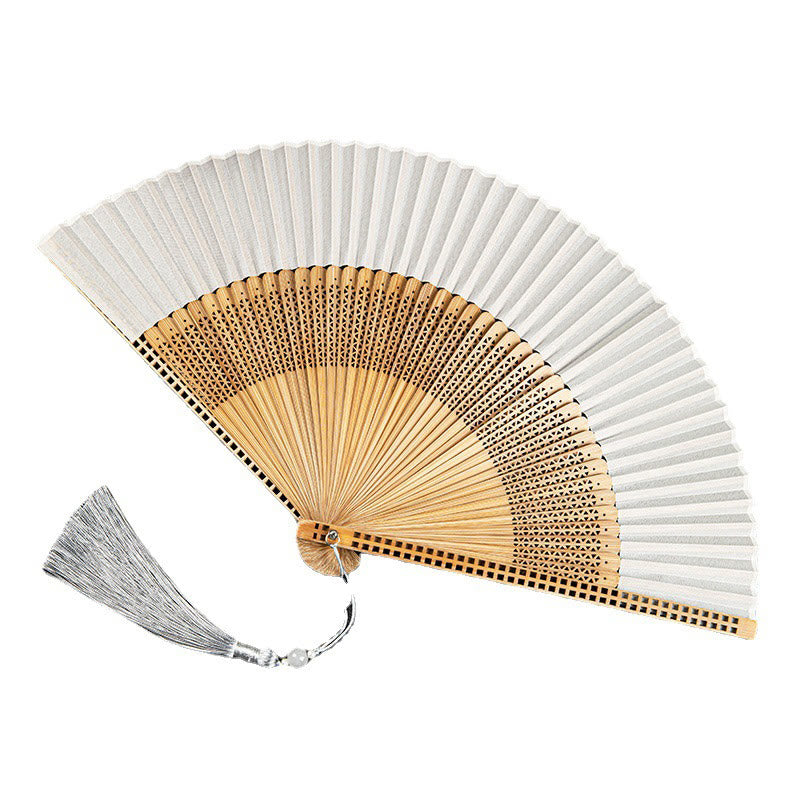 Vintage Bamboo Handheld Silk Folding Fan