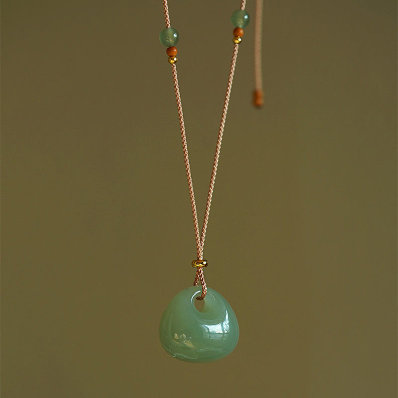 Natural Jade Luck & Prosperity Necklace